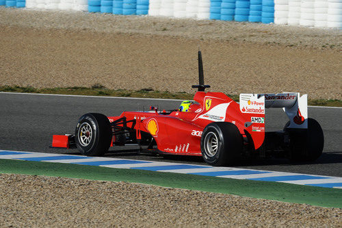 El Ferrari F2012 de Massa desde atrás
