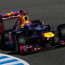 Webber en Jerez con el Red Bull