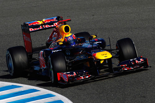 Webber en Jerez con el Red Bull
