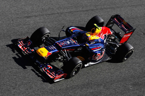 Vista superior del RB8 de Webber