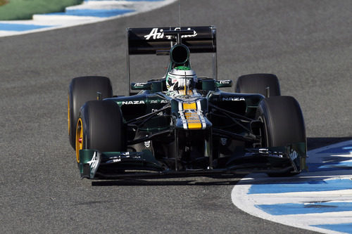 Heikki Kovalainen con el Caterham en Jerez