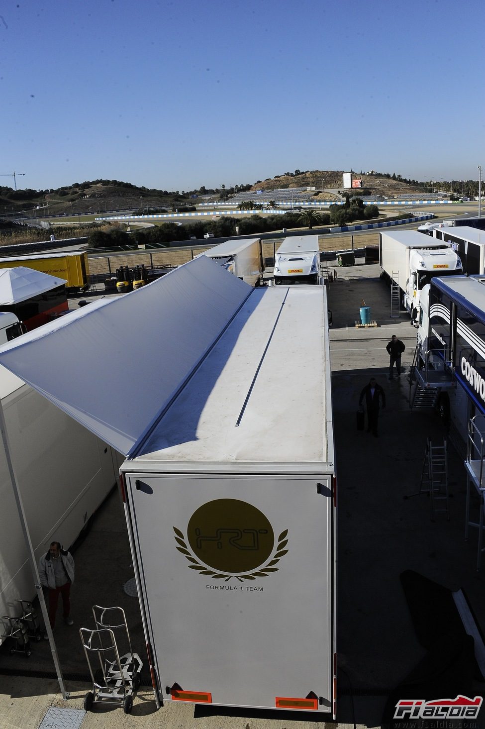 Vista del circuito de Jerez desde el 'paddock'