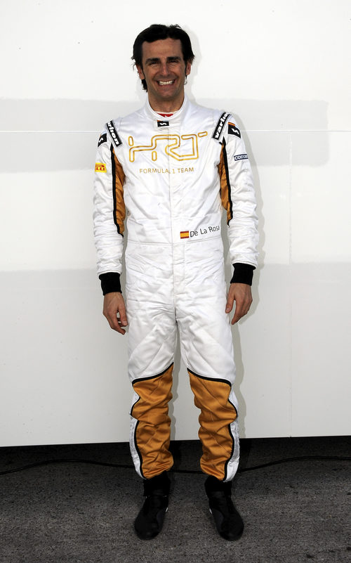 Pedro de la Rosa, muy contento de ser piloto de HRT en 2012