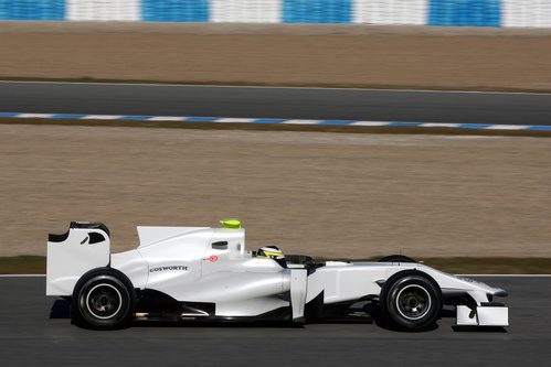 De la Rosa con el HRT F111 en Jerez
