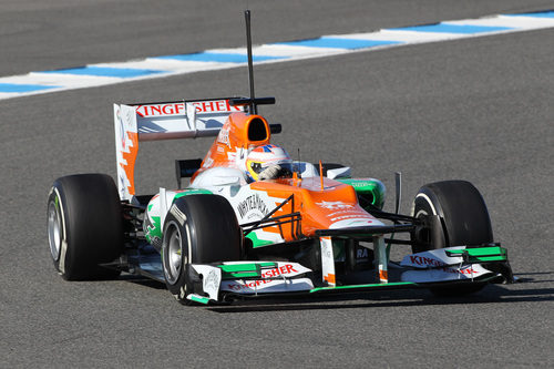 Paul di Resta con el Force India en Jerez