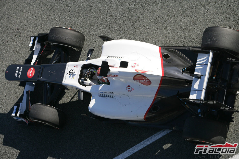 Kamui Kobayashi en el Sauber en Jerez