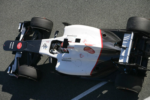 Kamui Kobayashi en el Sauber en Jerez