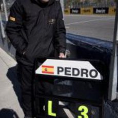 Pizarra indicadora para Pedro en Jerez