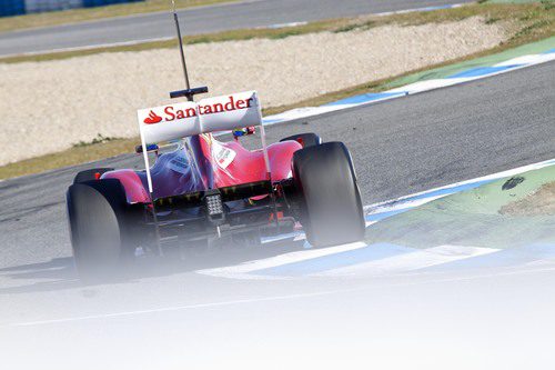 Trasera del Ferrari de Massa en Jerez