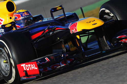 Webber rueda con el RB8 en Jerez