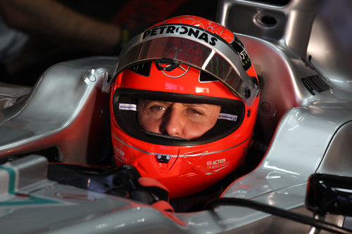 Michael Schumacher en Jerez con el W02