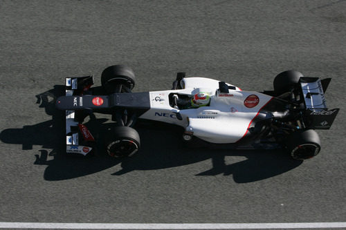 Sergio Pérez con el Sauber en Jerez