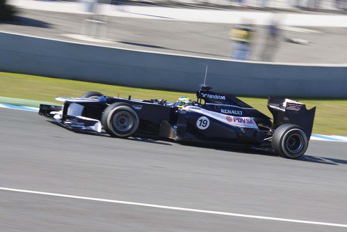 Bruno Senna en pista con el Williams