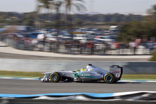 Rosberg en el tercer día de test en Jerez