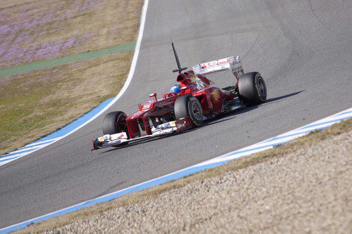 El Ferrari F2012 de Alonso en Jerez