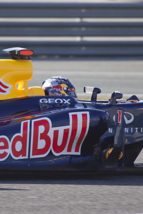 Detalle de Vettel en el Red Bull RB8