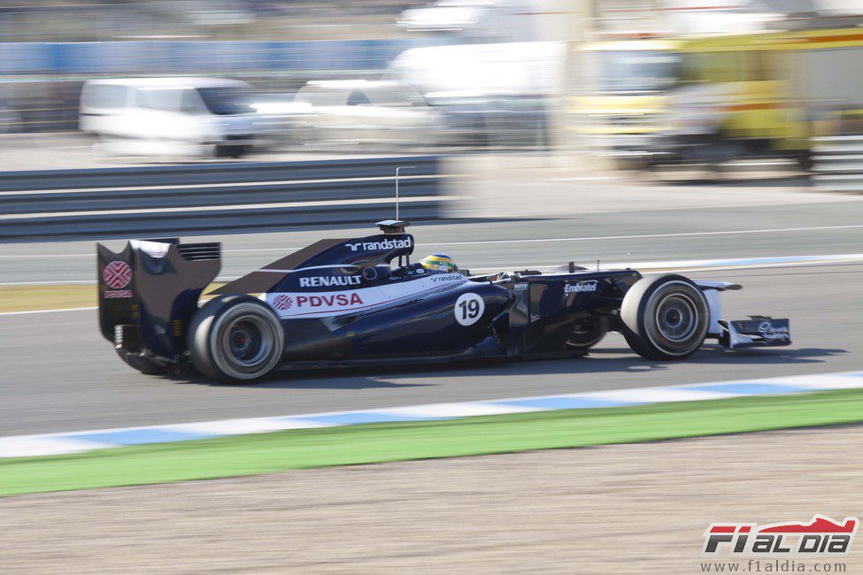 Bruno Senna en Jerez con el Williams