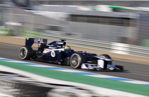 Senna pisa a fondo en el Williams FW34