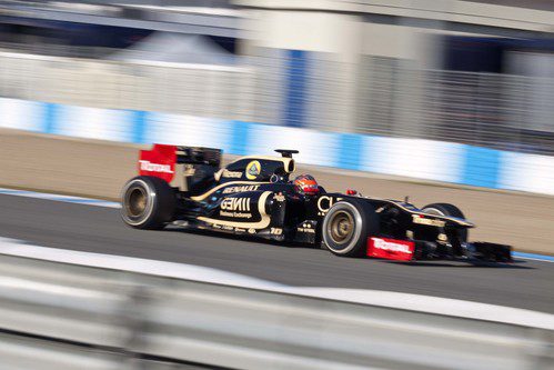 Romain Grosjean con el Lotus en Jerez