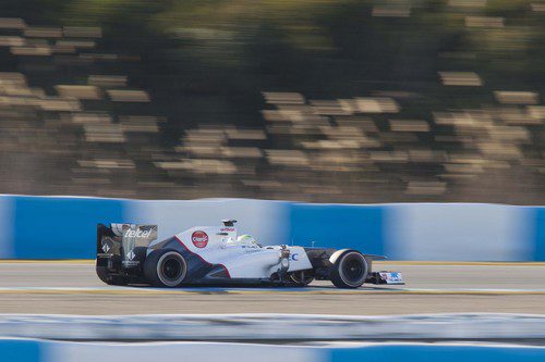 Pérez con el C31 en Jerez