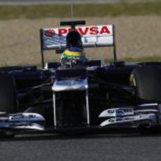 Senna en el Williams FW34 en Jerez