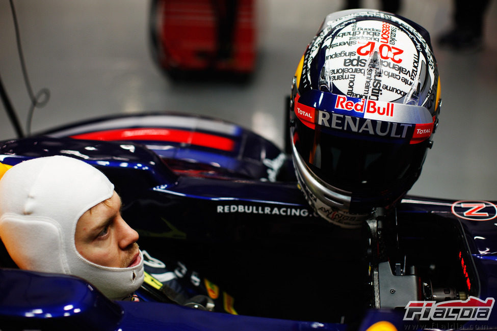 Nuevo casco de Vettel para los test de Jerez
