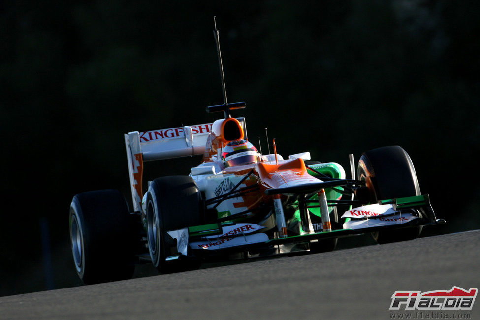 Bianchi en el Force India en Jerez