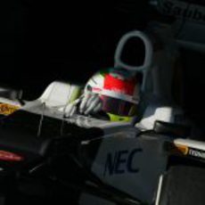 Sergio Pérez en Jerez con Sauber