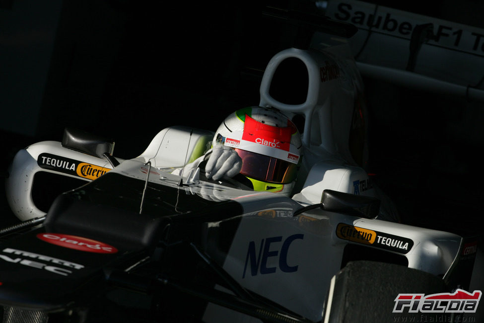 Sergio Pérez en Jerez con Sauber