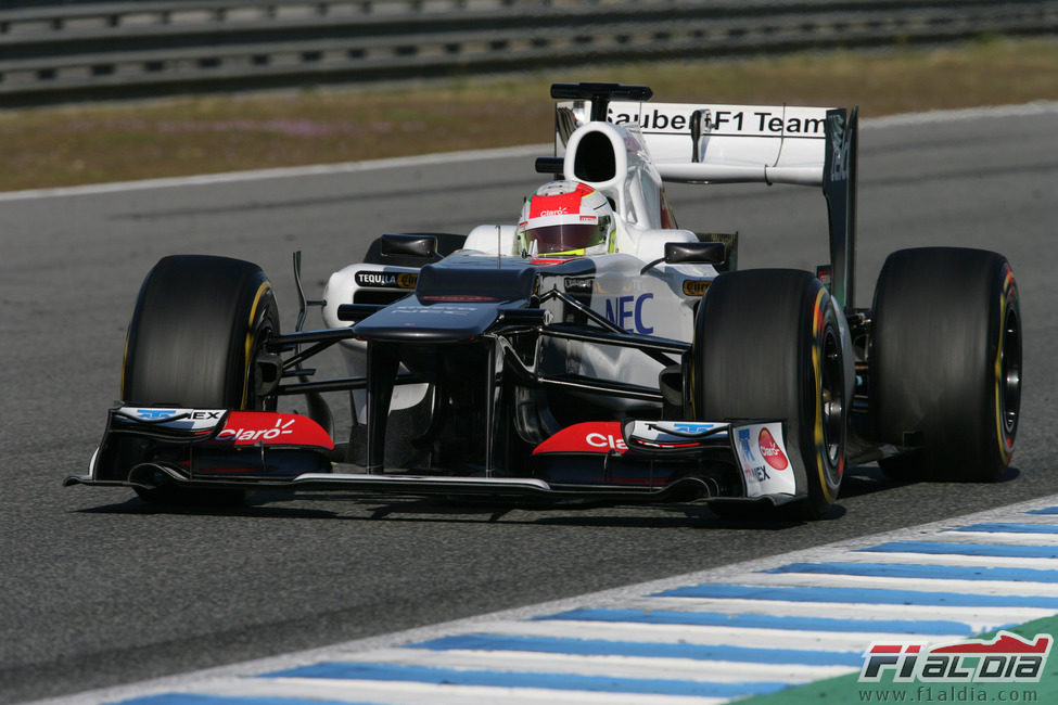 Pérez en acción en Jerez