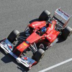 Plano superior del Ferrari de Alonso en Jerez