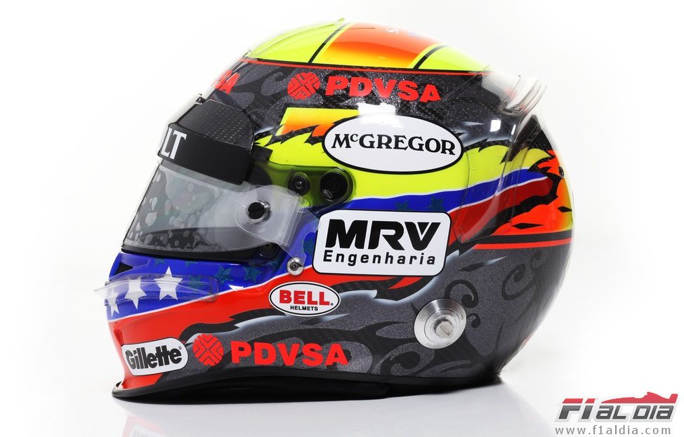 Casco de Pastor Maldonado para 2012