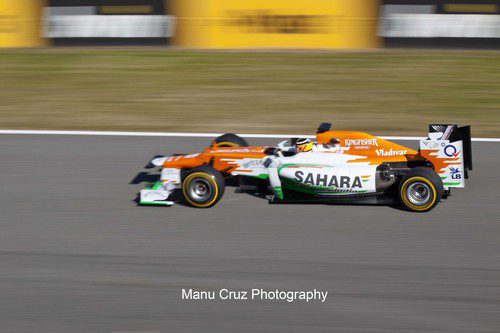 Nico Hülkenberg con el Force India en Jerez