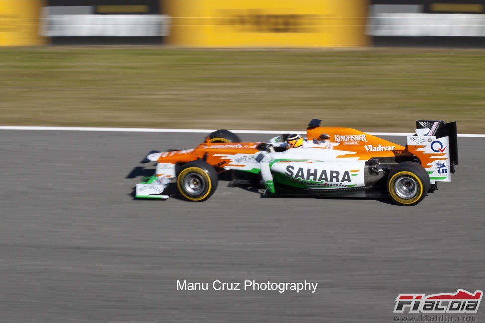 Nico Hülkenberg con el Force India en Jerez