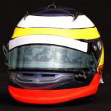 Casco de Pedro de la Rosa para 2012 (vista frontal)