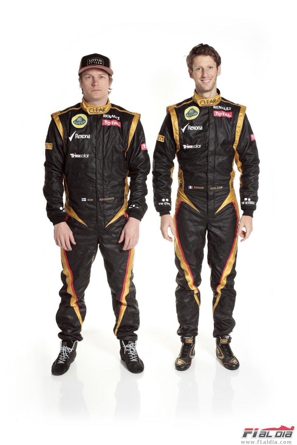 Kimi Räikkönen y Romain Grosjean, piloto de Lotus para 2012