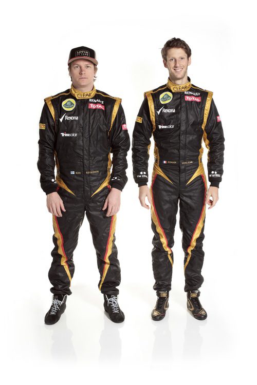 Kimi Räikkönen y Romain Grosjean, piloto de Lotus para 2012