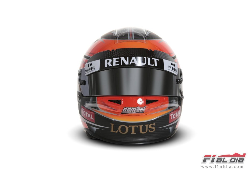 Casco de Romain Grosjean para 2012 (vista frontal)