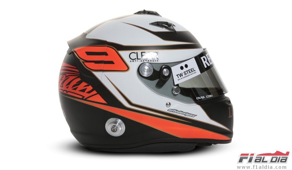 Casco de Kimi Räikkönen para 2012 (vista lateral)