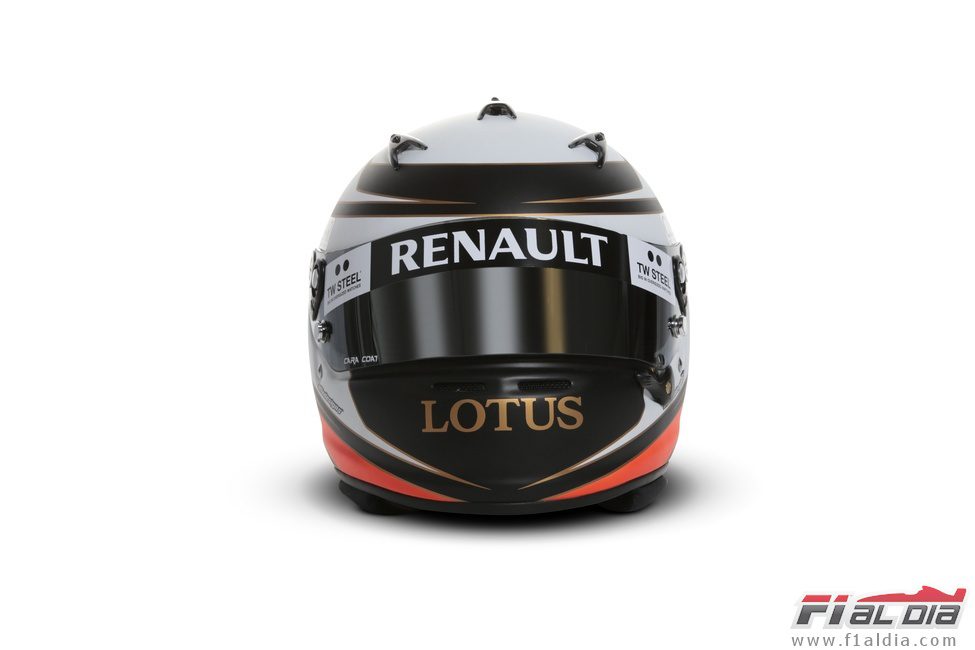 Casco de Kimi Räikkönen para 2012 (vista frontal)