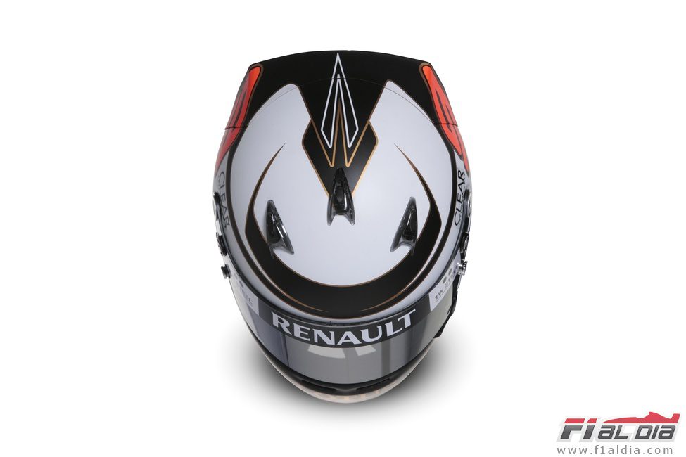 Casco de Kimi Räikkönen para 2012 (vista superior)