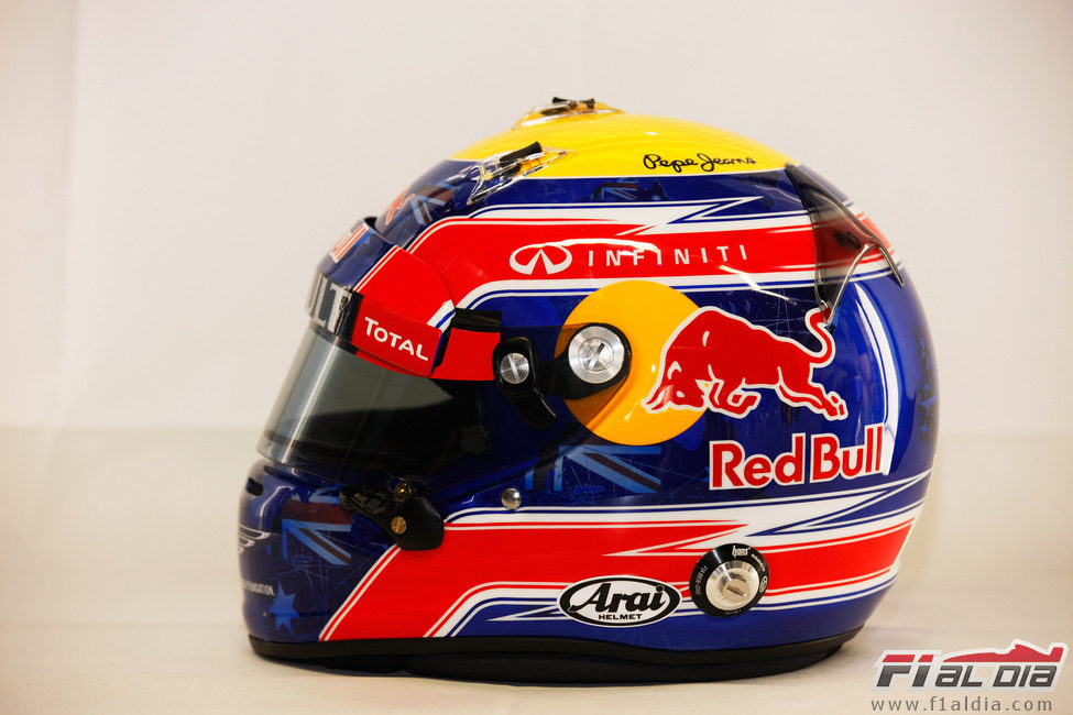 Casco de Mark Webber para 2012