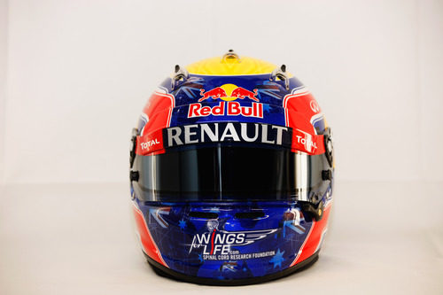 Casco de Mark Webber para 2012 (vista frontal)