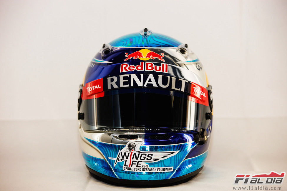 Casco de Sebastian Vettel para 2012 (vista frontal)