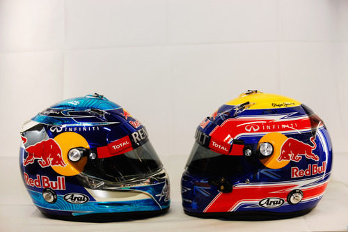 Cascos de Sebastian Vettel y Mark Webber para 2012