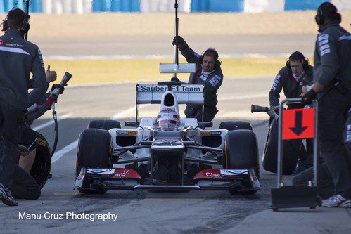 'Pit Stop' de Kamui Kobayashi en Jerez