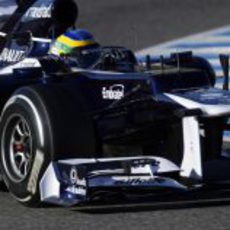 Senna pilotando el Williams FW34 en Jerez