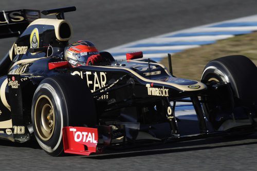 Romain Grosjean rodando en Jerez