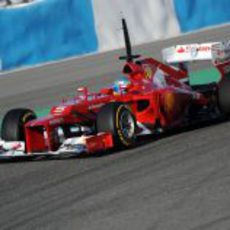 El Ferrari F2012 con Fernando Alonso al volante