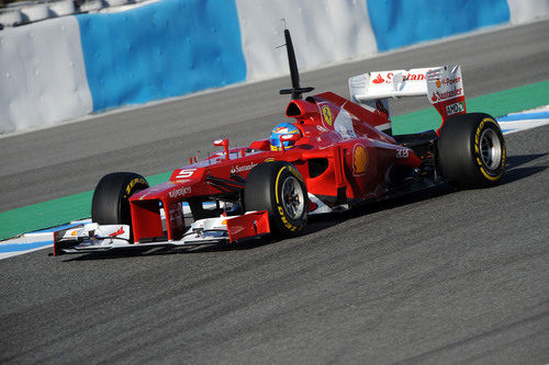 El Ferrari F2012 con Fernando Alonso al volante